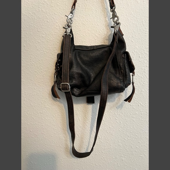 Free People We The Free Baby Leigh Distressed Tote Bag in Aged Graphite - Picture 6 of 11